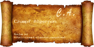 Czumpf Algernon névjegykártya